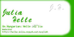 julia helle business card